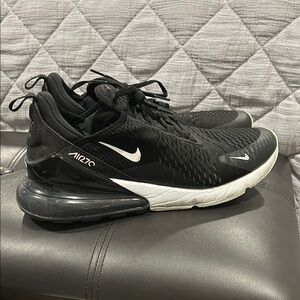 Nike Black and White Athletic Shoes with Air Max Technology